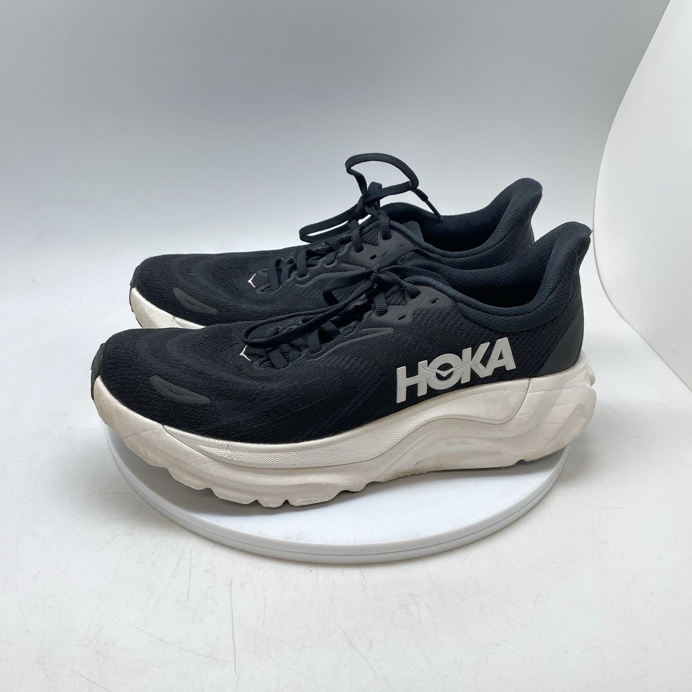 Hoka One One Sneakers Womens 9.5 B Arahi 8 1168691 BWHT Black Running Gym Shoes - Picture 3 of 10